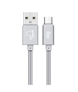 Cabo Carregador Ultra Rpido Tipo-C 1m Nylon Reforado Elg TC10BS