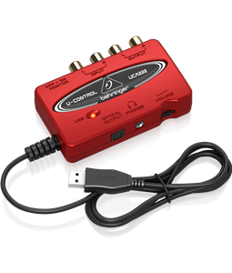 Interface udio Behringer UCA222 U-Control USB ptico RCA