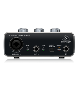 Interface udio Behringer UM-2 U-Phoria Usb P10 XLR/TRS Midi