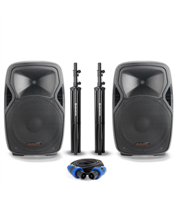 Kit Caixa Ativa E Passiva Hayonik Cpa 15600 2 Pedestais