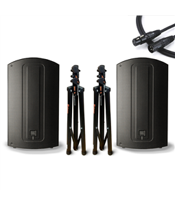 Kit JBL Max 12 Par Caixas Ativas 700w c/ 2 Pedestais + Cabo