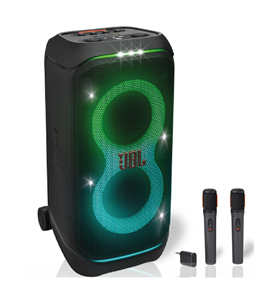 Kit Karaok� Jbl Partybox 320 Bateria Microfone Duplo S/ Fio