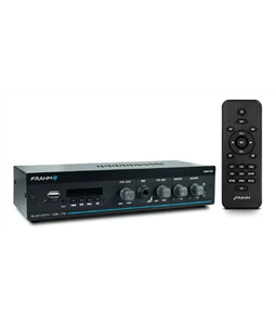 Kit Som Ambiente Frahm Amplificador Slim 1000 Bluetooth Usb 4 caixas PS200 c/ 20 mt fio