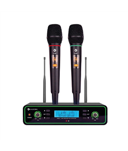 Microfone S/ Fio Duplo Kadosh K-422m Recarregvel Dinmico