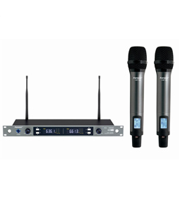 Microfone s/ Fio Karsect KRP2R Duplo Recarregvel Rack