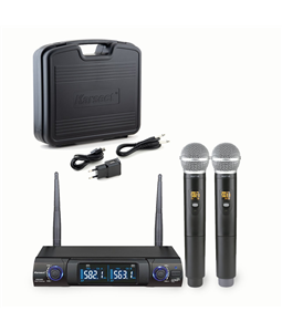 Microfone S/fio Karsect Ks248dm Duplo Mo Homologado Uhf